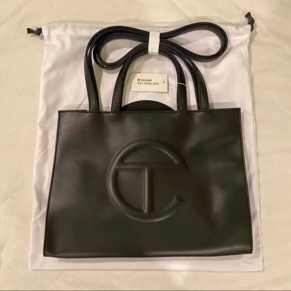 Telfar Medium Black Shopping Bag